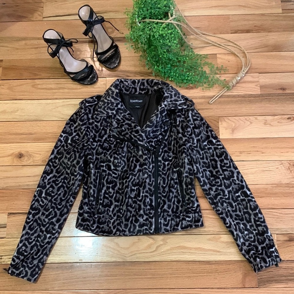 Velvet Animal Print Jacket